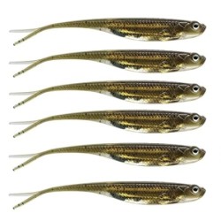 QualyQualy Señuelos de Vinilos de Pesca Senuelo Black Minnow Blandos senuelos de Pesca Cebos Artificiales de Pesca 7,5cm 10cm