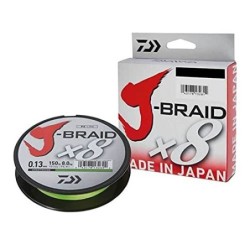 Daiwa Hilos de Pesca J-Braid X8 300 m  0.18 mm X8 Chartreuse Trenzado Spinning Surfcasting Carpfishing