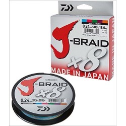 Daiwa J-Trenza 8 Trenza 300 M Multi Colour - Hilo de Pesca Talla:DM: 0,20mm