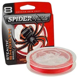 Spiderwire Hilos de Pesca Stealth Smooth 8 Red 0.35 mm 300 m Trenzado Spinning Surfcasting Carpfishing