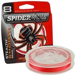 Spiderwire Hilos de Pesca Stealth Smooth 8 Red 0.12 mm 150 m Trenzado Spinning Surfcasting Carpfishing