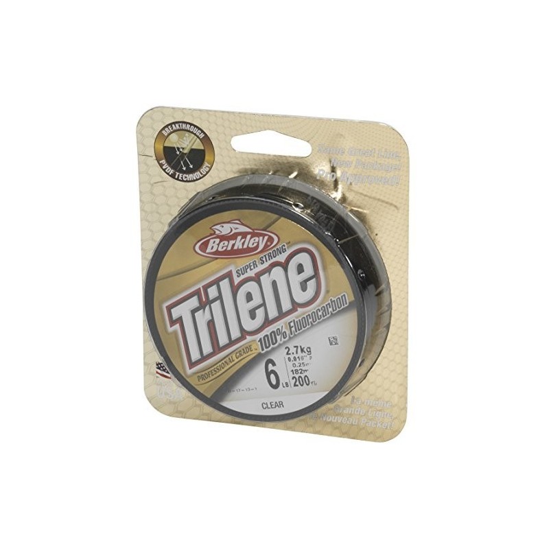 Berkley Trilene 100% Fluorocarbono Leader, Unisex, Transparente, 13lb | 5.9kg| 55yd | 50m