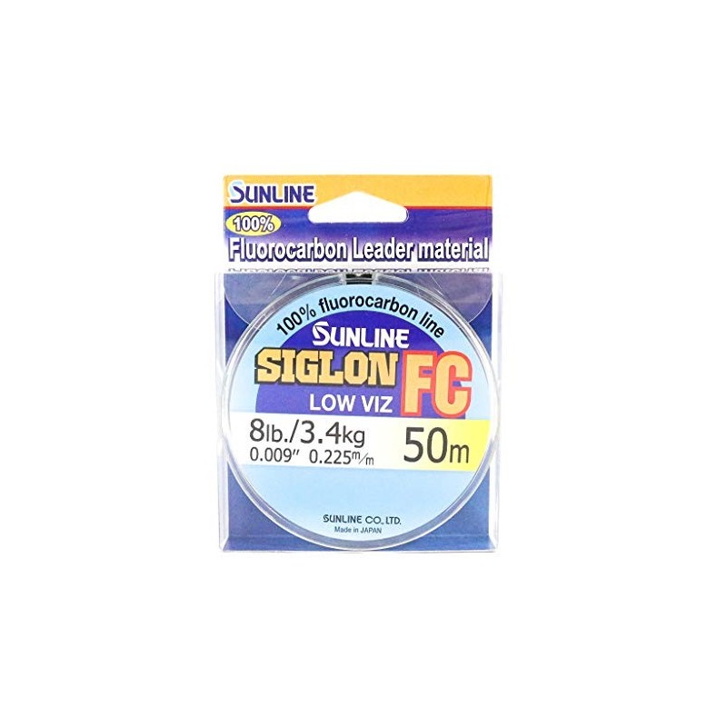 Noike Sunline Siglon FC - Hilo de fluorocarbono  50 m, capacidad de carga de 3,4 kg 