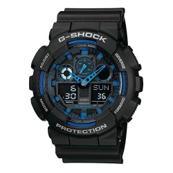 Casio G-SHOCK Reloj Analógico-Digital, 20 BAR, Negro, para Hombre, GA-100-1A2ER