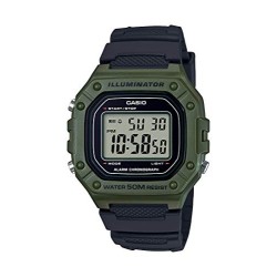 Casio Reloj Digital para Hombres de Cuarzo con Correa en Resina W-218H-3AVDF