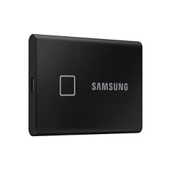 Samsung T7 Touch Portable SSD - 500 GB - USB 3.2 Gen.2 External SSD Metallic Black  MU-PC500K/WW 