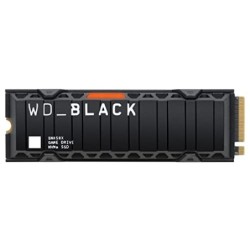 WD_Black SN850X 1TB M.2 2280 PCIe Gen4 NVMe SSD Almacenamiento con un disipador para Juegos hasta 7300 MB/s, Color Negro