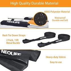 Neolife - Almohadillas para portaequipajes de coche para tabla de surf, kayak, SUP, snowboard, 19 pulgadas, 28 pulgadas de la