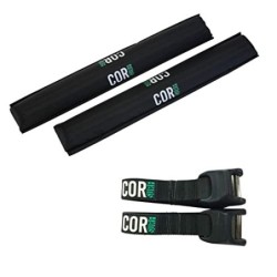 COR Surf Cojines para portaequipajes de Techo Aero y Correas de sujeción con Hebilla de Leva de Primera Calidad Resistentes a