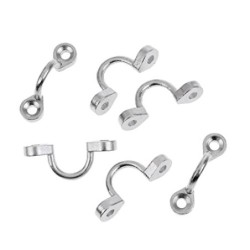 Paquete de 6 correas de ojal de 5 mm, trabillas para puente para kayak, anclaje, acero inoxidable 316