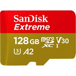 SanDisk Tarjeta microSDXC Extreme de 128 GB para juegos móviles, hasta 190 MB/s, con rendimiento de aplicaciones A2, UHS-I, C