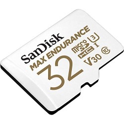 SanDisk MAX Endurance Video Monitoring for Dashcams & Home Monitoring 32 GB microSDHC Memory Card + SD Adaptor 15,000 Hours E