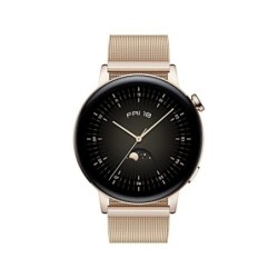 HUAWEI WATCH GT 3 - Reloj deportivo con monitorización de SpO 2, pantalla grande, Light Gold, Light Gold Milanese Strap