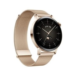 HUAWEI WATCH GT 3 - Reloj deportivo con monitorización de SpO 2, pantalla grande, Light Gold, Light Gold Milanese Strap