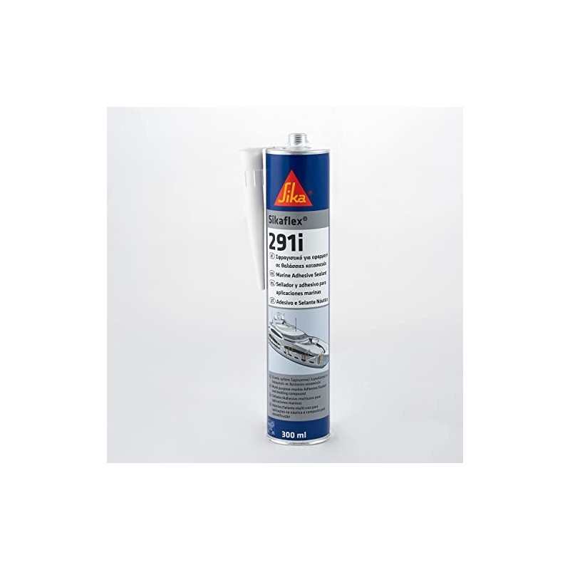 Sikaflex 291i, Blanco, Sellador de poliuretano multiusos usado para aplicaciones marinas, interior y exterior, 300ml