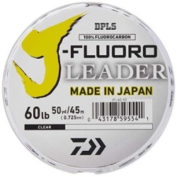 Daiwa J-Fluoro - Líder de fluorocarbono transparente, 50 yardas, 40 LB