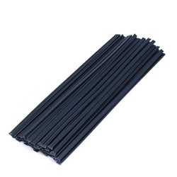 ANCLLO 50Pcs Varillas de soldadura de plástico para reparación de kayak de parachoques PP, cinta plana - Negro