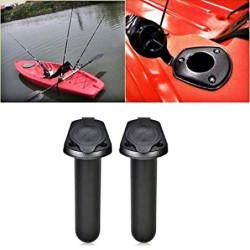 Rungao 2pcs Flush Mount Soporte para cañas de Pescar Junta Kayak Canoa Barco Side Frente para la Pesca en Barco