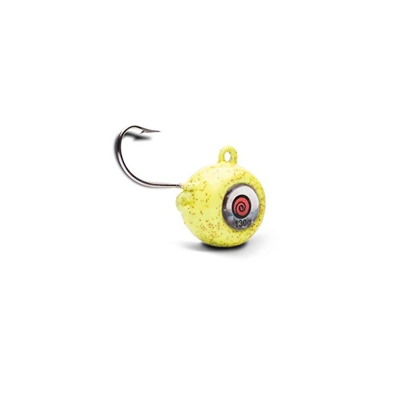 LOLLIPOP LURES ZOKA Ball Jig Solid y Sistema de Cebo Live Bait ZOKA 200G-EXTRA Power Glow Sparkle Yellow