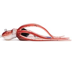 Mustad Octopus Live Jig con ganchos de asistencia, color rojo