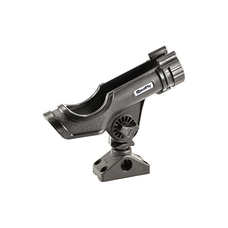 Scotty  230-BK Powerlock Black Rod Holder with  241 Side Deck Mount