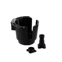 Scotty 0311-BK Cup Holder with Bulkhead/Gunnel Mount and Rod Holder Post Mount - Black