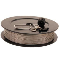 Cable Downrigger de acero inoxidable de alto rendimiento, 316SS, prueba de 80 kg, carrete de 300 pies con kit